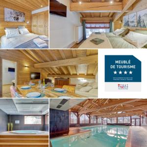 Bazén v ubytování Appartement LE BUET skis aux pieds, piscine & Spa nebo v jeho okolí
