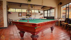 Biliár nebo kulečník v ubytování Villa Campestre El Mirador
