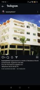 Captura de pantalla de un sitio web de un edificio en Resedence lettoral, en Mohammedia