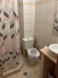 Koupelna v ubytování Hotel King