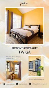 Кровать или кровати в номере KEDOVO Cottages