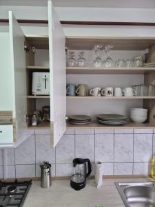 Kuchyň nebo kuchyňský kout v ubytování CLASSY Suite 20