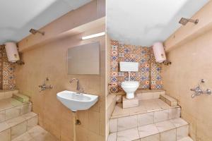 Un baño con lavabo e inodoro en Super Hotel O Sada Shiv Guest House, en Gorakhpur