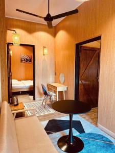 Postel nebo postele na pokoji v ubytování Giăng's House Farmstay & Glamping + 133 fotografií