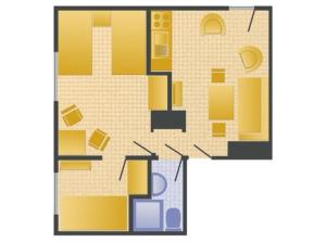 Půdorys ubytování Wohnung 2 im Haus Wattenblick