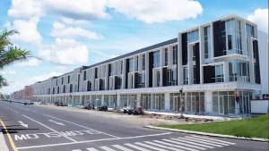 Bygningen som feriehuset ligger i