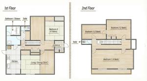 ein Grundriss eines Hauses in der Unterkunft Nikko Big House - Max 12 Guests Near Station 2 Parking in Nikko