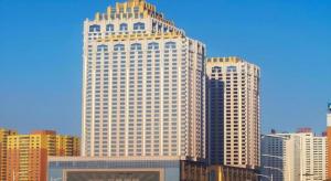 Nespecifikovaný výhled na destinaci Šen-jang nebo výhled na město při pohledu z hotelu