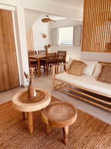 Χώρος καθιστικού στο La perle de la fournaise