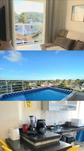 Μπαλκόνι ή βεράντα στο Flat Recanto do Mar - Maragogi AL