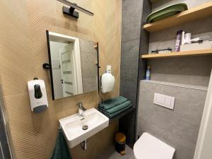 Koupelna v ubytování Apartament Szałwiowa