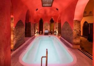 a hot tub in a room with a red ceiling at Inspiration and Comfort near Pts and Fermasa in Armilla