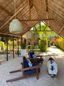 Zahrada ubytování Les Bungalows Dicilaba