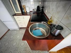 Kuchyň nebo kuchyňský kout v ubytování Muszyńskie Zacisze