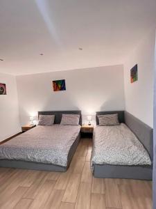 una camera con due letti e due lampade a muro di Jenny House a Sapareva Banya Altre 5 foto