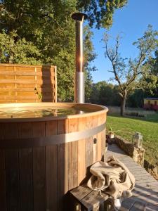 Zahrada ubytování Maison d'hôtes Les Gravets