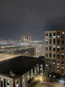 PrigorodnyyKvartira Astana的城市夜景与建筑