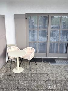 Balkón nebo terasa v ubytování Chiemsee-Perle, stylisches Luxus-Appartement