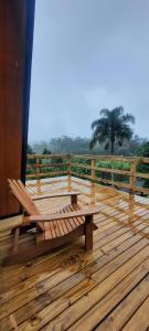 Balkón nebo terasa v ubytování Chalé Amorata