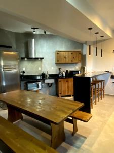 Kuchyň nebo kuchyňský kout v ubytování Riviera de Garopaba Unidade Vista Mar