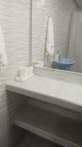 Phòng tắm tại Cabaña Villa La Morena, apartamento rural independiente