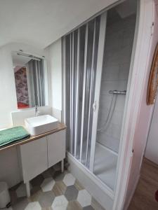 Koupelna v ubytování L'appartement cosy du Portel + 14 fotografií