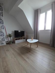 TV a/nebo společenská místnost v ubytování L'appartement cosy du Portel