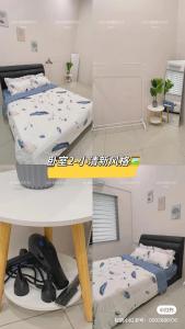 Ένα ή περισσότερα κρεβάτια σε δωμάτιο στο JW HomeStay IPOH +2 φωτογραφίες