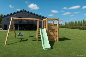 L'entremonts في Steenvoorde: مجموعة لعب مع زحليقة ومرجيح