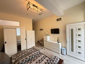 TV a/nebo společenská místnost v ubytování Málna + 18 fotografií