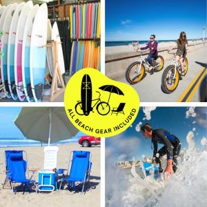 un collage de photos de personnes sur la plage dans l'établissement NEW Amazing Paradiso Urbano – POOL;SPA;GAMEROOM, à San Diego