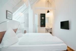 Ένα ή περισσότερα κρεβάτια σε δωμάτιο στο Küchenbleibe