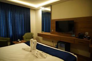 TV a/nebo společenská místnost v ubytování Erbil Platinum Hotel