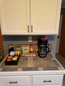 a kitchen counter with some food on it at Fireflies and night skies! in French Lick