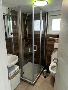 Koupelna v ubytování Zum Herold