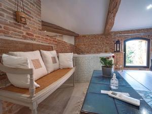 Χώρος καθιστικού στο Domaine La Baronne