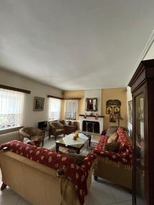 Et opholdsområde på City Escape Cottage