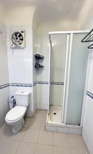 Un baño con ducha y WC. en la hacienda studio, en Ras Sedr 16 fotos más