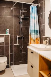 Koupelna v ubytování Apartment - Wohnung Bad Pyrmont