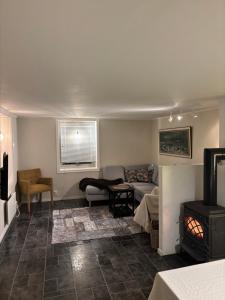 Posezení v ubytování Strand huset