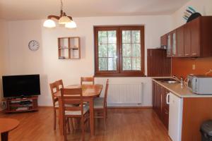Kuchyňa alebo kuchynka v ubytovaní Apartmány Olympia