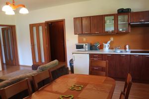 Kuchyňa alebo kuchynka v ubytovaní Apartmány Olympia