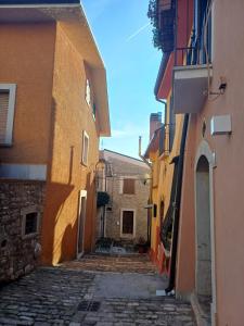 un callejón entre dos edificios en un casco antiguo en VicoloHOME, en Fragneto lʼAbate