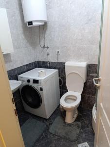 un bagno con WC e lavatrice di Stan na dan Brčko a Brčko