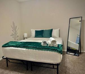 Ένα ή περισσότερα κρεβάτια σε δωμάτιο στο Modern&Beautiful pool A plus ocation LongStayDiscount