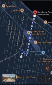 a map of a city with many attractions at HosteldaRo in Penha +1 photo