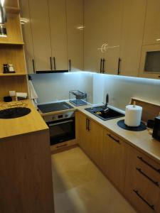 Una cocina o cocineta en Apartman Smaragd