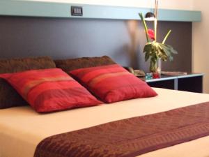 Postel nebo postele na pokoji v ubytování GFH - Hotel Ruhig