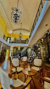 Χώρος καθιστικού στο Hotel León Inn