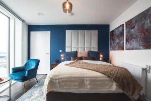 En eller flere senge i et værelse på The Itchen River Penthouse